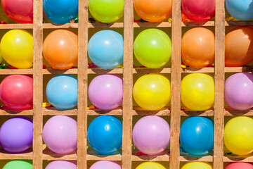 Colorful balloons are a great target for a shooter or a background for a photographer