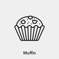 muffin icon vector sign symbol