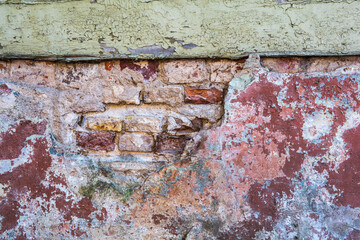old grunge brick wall background build