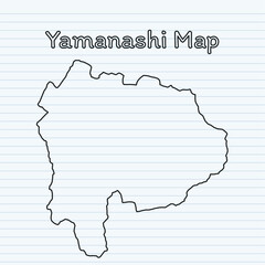 Yamanashi Prefecture Map of Japan Paper Design