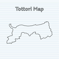 Tottori Prefecture Map of Japan Paper Design