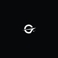 Letter G logo with Space or Galaxy or Star shape for science and technology logo