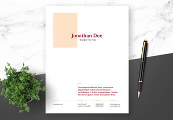 Resume Cover Letter and Portfolio Layout Red Elements