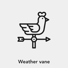 weather vane icon vector sign symbol