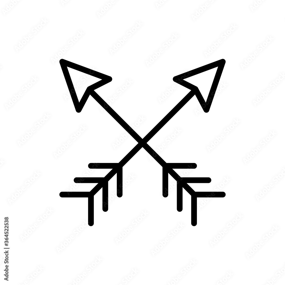 Poster arrow icon. simple line, outline vector elements of hipster style icons for ui and ux, website or mo