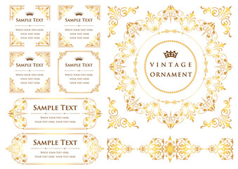 vector set of ornamental design elements