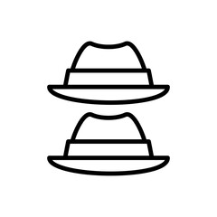 Hat, clothes icon. Simple line, outline vector elements of hipster style icons for ui and ux, website or mobile application