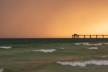 sunset on the pier