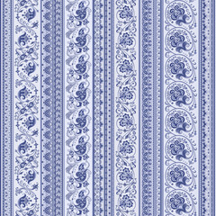 Abstract ethnic floral pattern, vector background