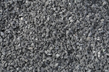 A close up view of gravel beside a road in Ireland.