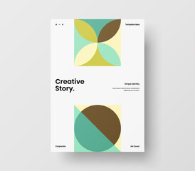 Amazing business presentation vector A4 vertical orientation front page mock up. Modern corporate report cover abstract geometric illustration design layout. Company identity brochure template.