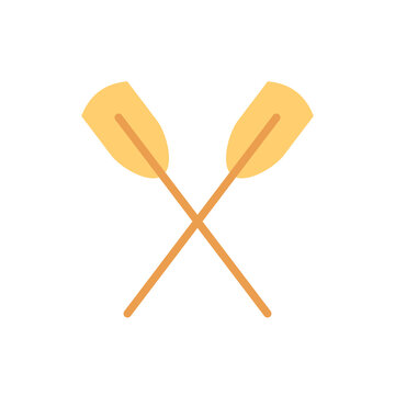 Paddle icon. Simple color vector elements of hipster style icons for ui and ux, website or mobile application