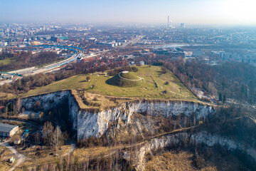 Krakus Mound and quarry in Krakow, Poland - obrazy, fototapety, plakaty