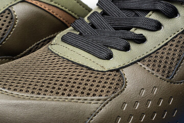 summer sports sneakers closeup background