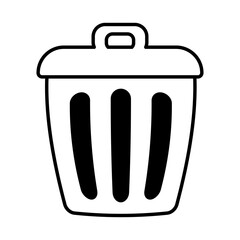 trash lineal style icon vector design