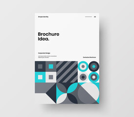 Amazing business presentation vector A4 vertical orientation front page mock up. Modern corporate report cover abstract geometric illustration design layout. Company identity brochure template.