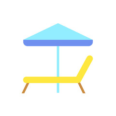 Lounger, umbrella icon. Simple color vector elements of vacation icons for ui and ux, website or mobile application