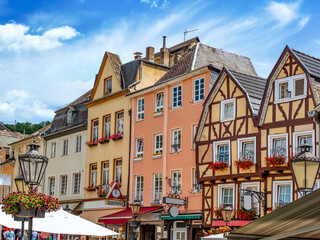 Obraz premium Linz am Rhein, Altstadtszene