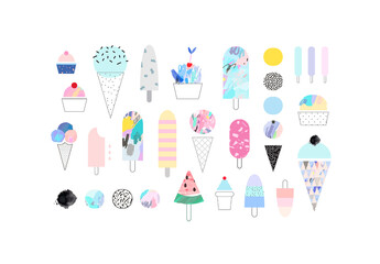 Art Kit of Drawn Sweets Icons
