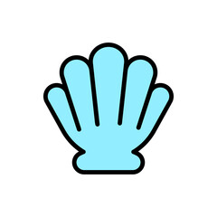 Shell, ocean icon. Simple color with outline vector elements of vacation icons for ui and ux, website or mobile application