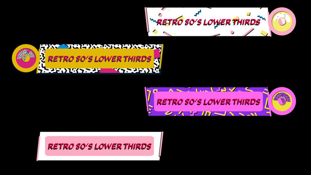 Retro 80's Lower Thirds