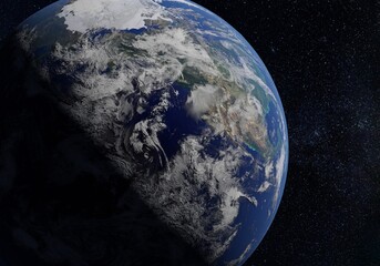 Obraz na płótnie Canvas 3D Visualization of the Earth