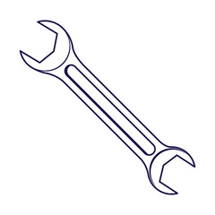 wrench key tool isolated icon