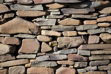 Textures of an age old rock wall on a farm in the Tankwa Karoo of South Africa