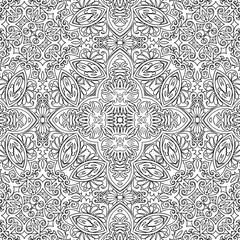 Vector ethnic line art hand drawn background
