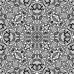 Vector ethnic hand drawn ornamental background.