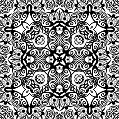 Vector ethnic hand drawn ornamental background.