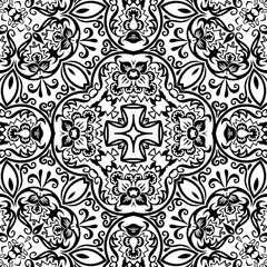 Vector ethnic hand drawn ornamental background.