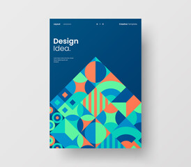 Amazing business presentation vector A4 vertical orientation front page mock up. Modern corporate report cover abstract geometric illustration design layout. Company identity brochure template.
