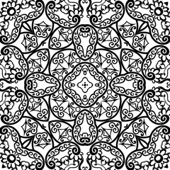 Vector ethnic hand drawn ornamental background.