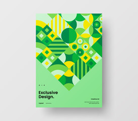 Amazing business presentation vector A4 vertical orientation front page mock up. Modern corporate report cover abstract geometric illustration design layout. Company identity brochure template.
