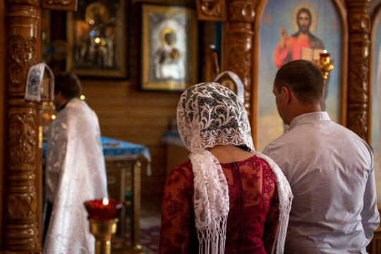 A man and woman marry through a Christian wedding ceremony. WEDDING is one of the seven sacraments of the 
Church in which God gives grace to future spouses for a Christian life together.
