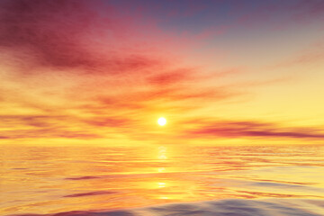 Fototapeta na wymiar beautiful ocean water sunset background