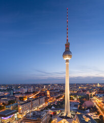 Obraz premium Berlin, Niemcy w berlińskiej wieży telewizyjnej