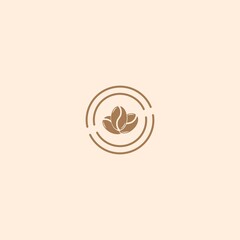 Coffee Logo. Modern Icon Symbol Monochrome Monoline Minimalism vector logo for coffee shop