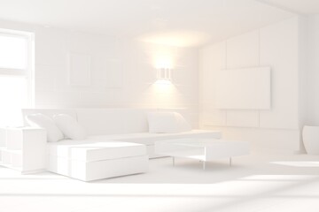 Naklejka na ściany i meble Modern interior design. 3D illustration