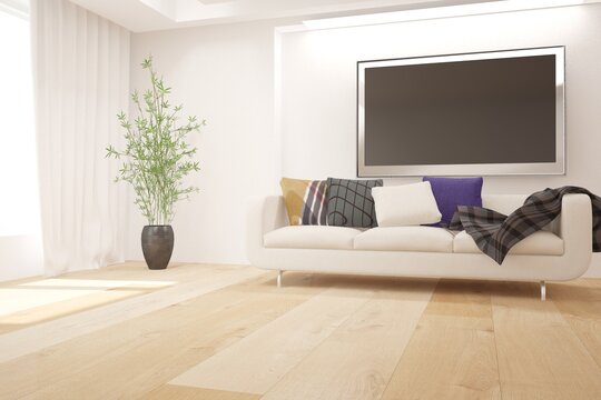 Modern interior design. 3D illustration