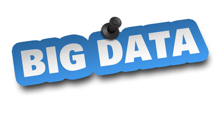 big data concept 3d illustration isolated