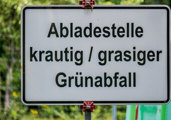 Obraz premium Grünabfall Sammelstelle