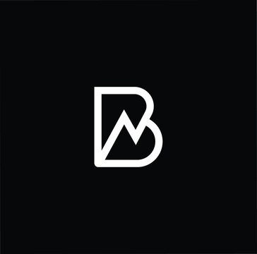 Minimal elegant monogram art logo. Outstanding professional trendy awesome artistic B BN NB initial based Alphabet icon logo. Premium Business logo white color on black background