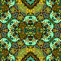 Vector ethnic nature ornamental background