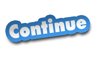 continue concept 3d illustration isolated