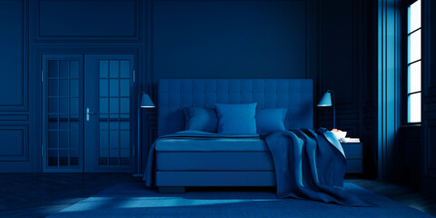 Classic Blue Schlafraum - Color of the Year 2020 