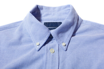 blue mens shirt with button down collar