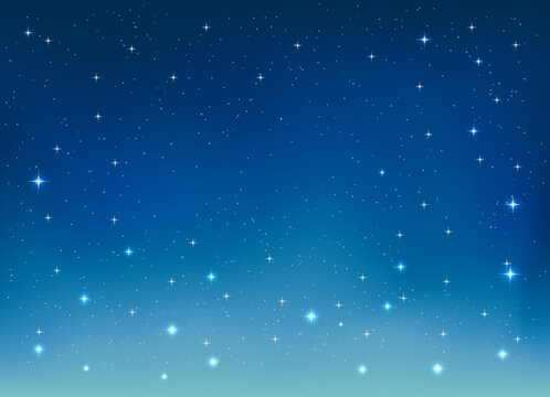 nice bright stars in the night sky background, vector eps10