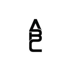 abc letter original monogram logo design